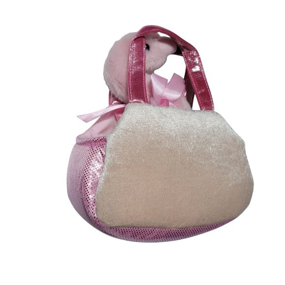 Aurora Fancy Pals Pink Flamingo Purse 7 inch Plush Handbag Stuffed Animal Bag - Picture 2 of 8